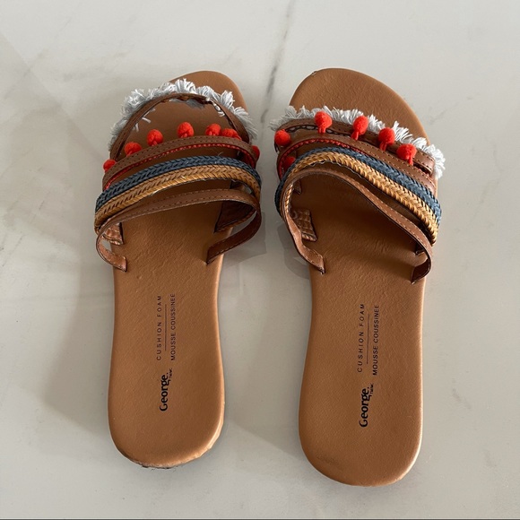 George Slip on Beach Sandals BP Abby Look alike Size 7.5 - Picture 4 of 7